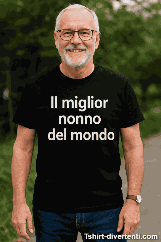 Maglietta divertente il miglior nonno del mondo