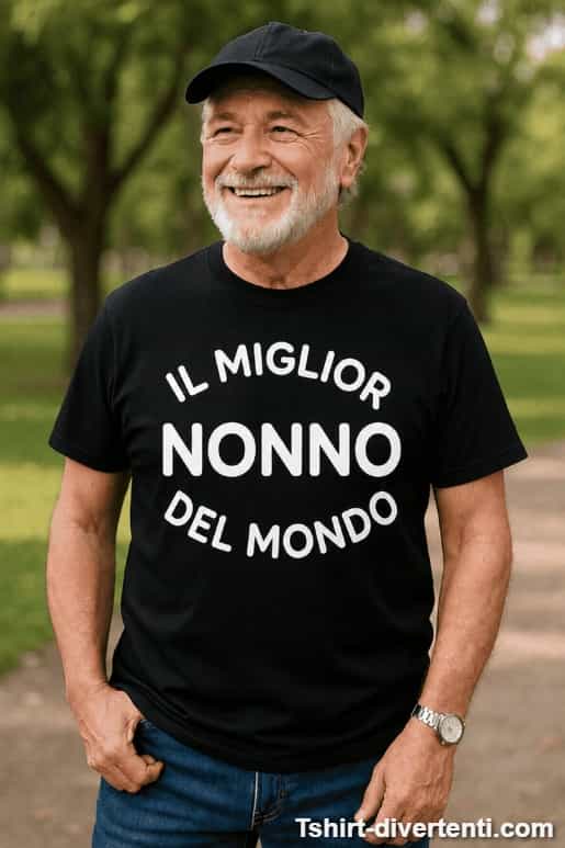 Maglietta divertente nonno supereroe con scritta a scelta