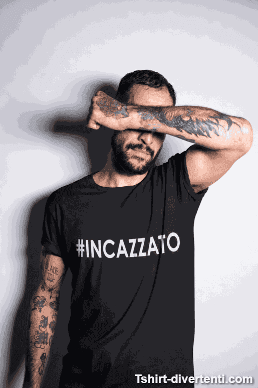 Maglietta divertente #Incazzato