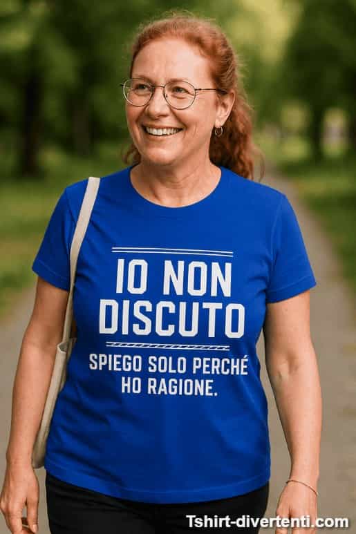 Maglietta divertente io non discuto