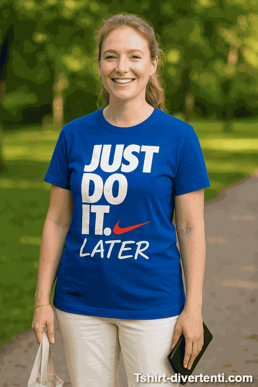 Maglietta divertente Just Do It Later