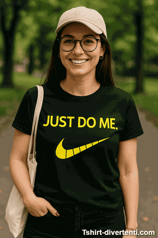 Maglietta divertente Just do me sorriso