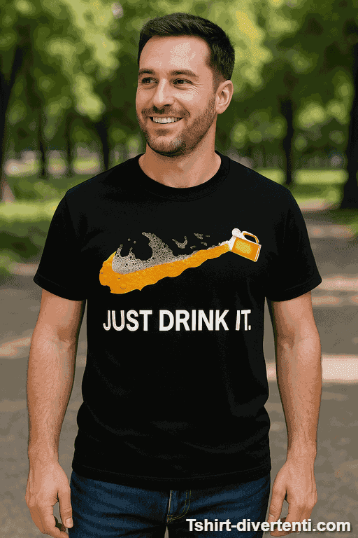 Maglietta divertente Just Drink It