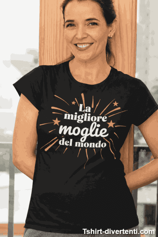 Maglietta divertente la migliore moglie del mondo
