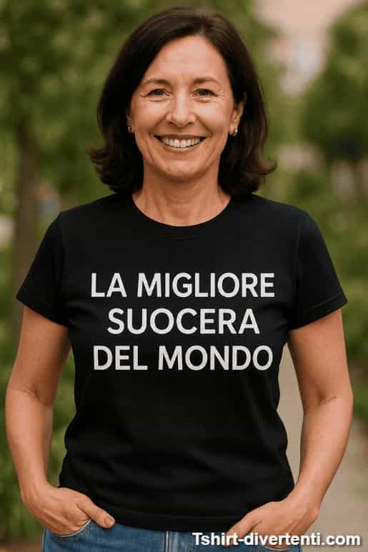 Maglietta divertente la migliore suocera del mondo