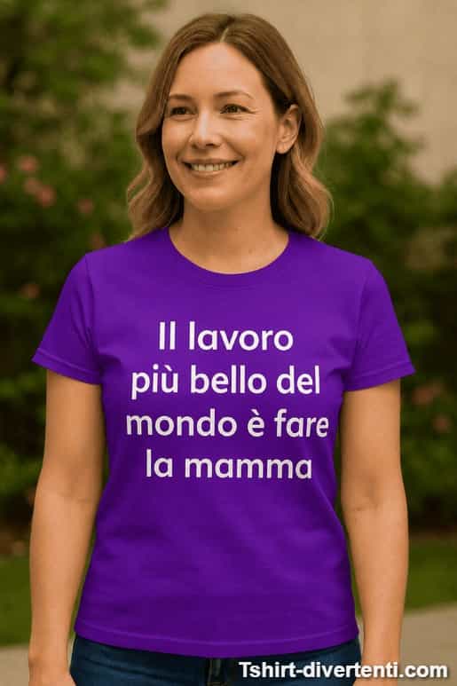 Maglietta divertente lavoro più bello del mondo mamma
