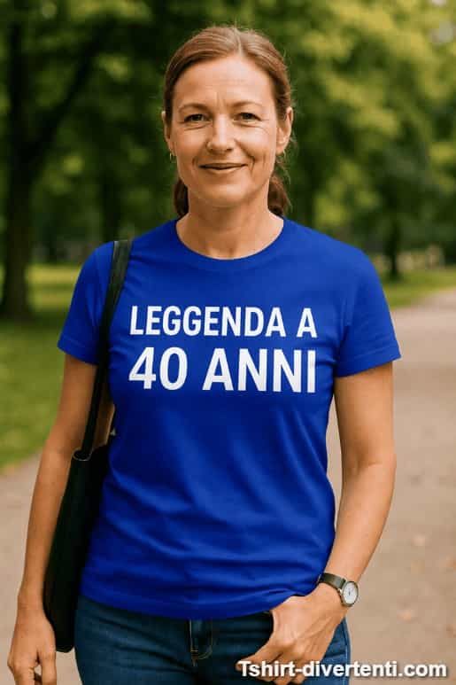 Maglietta divertente leggenda a 40 anni