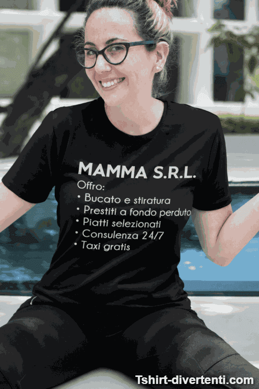 Maglietta divertente mamma S.R.L.