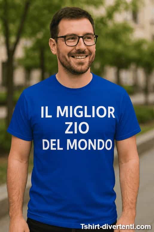 Maglietta divertente miglior zio del mondo