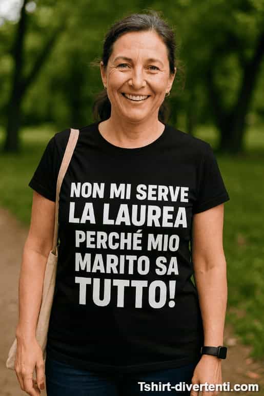 Maglietta divertente mio marito sa tutto