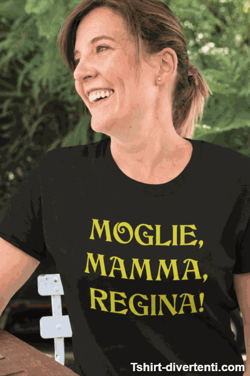 Maglietta divertente Moglie Mamma Regina