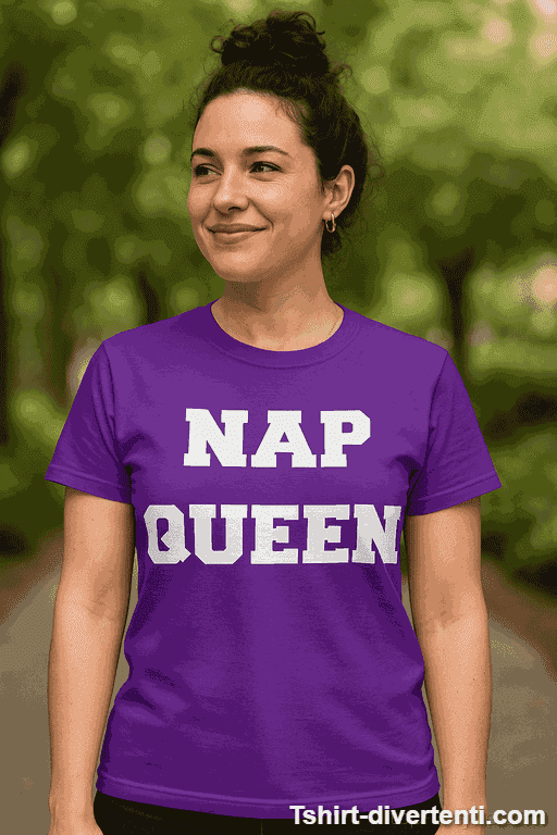 Maglietta divertente Nap Queen