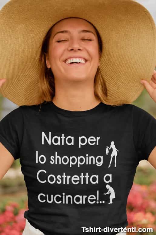 Maglietta divertente nata per lo shopping