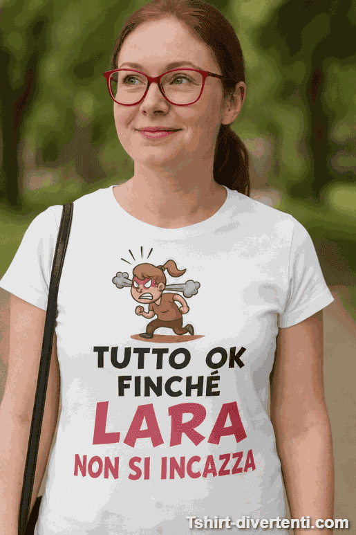 Maglietta divertente non si incazza con nome a scelta