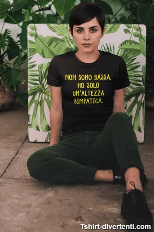 Maglietta divertente non sono bassa altezza simpatica