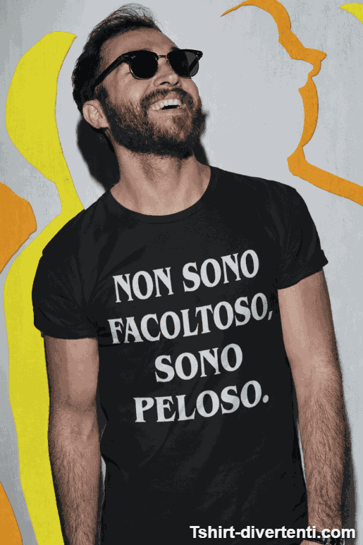 Maglietta divertente non sono facoltoso sono peloso