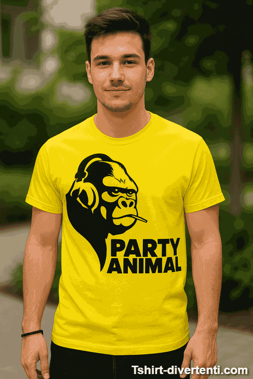 Maglietta divertente party animal