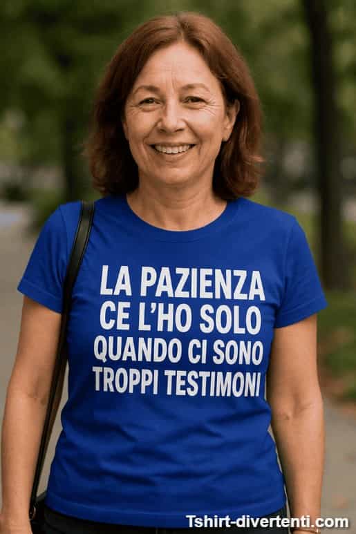 Maglietta divertente pazienza con i testimoni