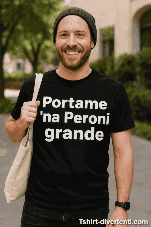 Maglietta divertente portami una Peroni grande