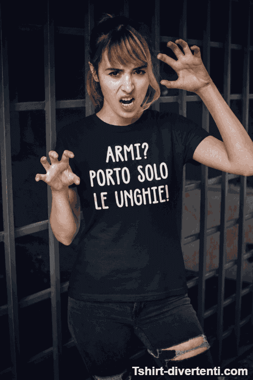 Maglietta divertente porto solo le unghie
