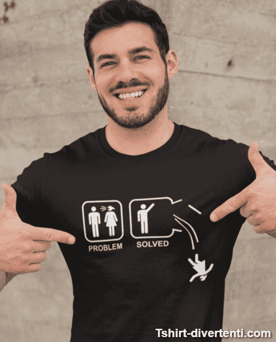 Maglietta divertente Problem solved