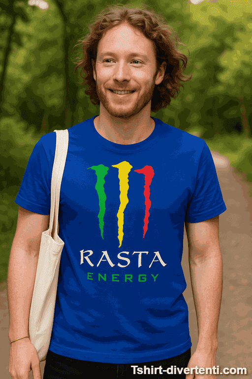 Maglietta divertente Rasta Energy