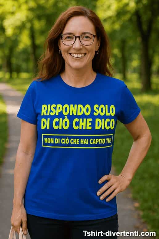 Maglietta divertente rispondo solo di ciò che dico