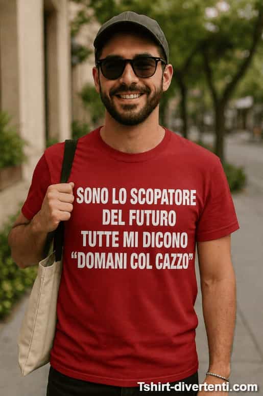 Maglietta divertente scopatore del futuro