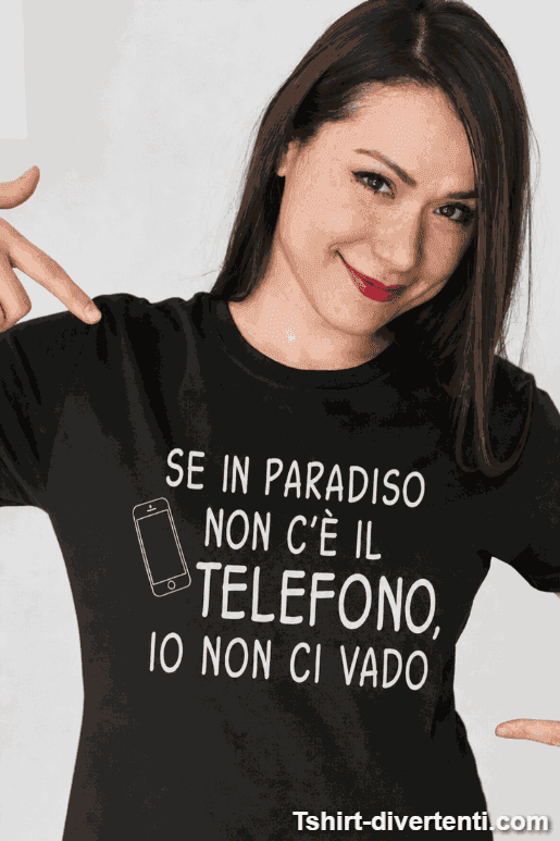 Maglietta divertente se non c'è telefono in paradiso