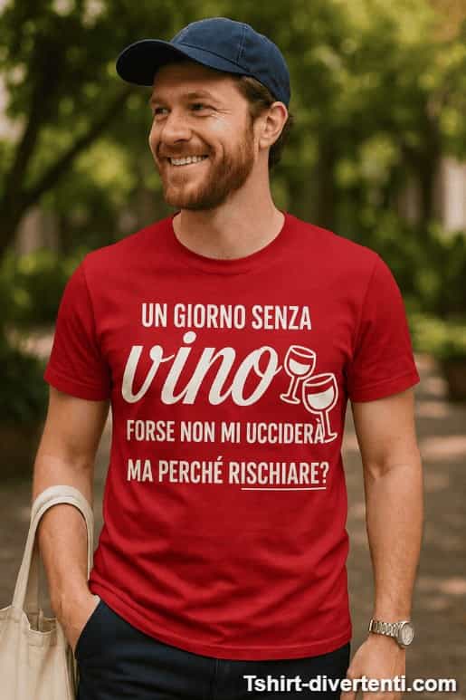 Maglietta divertente vino: oggi è già troppo lungo