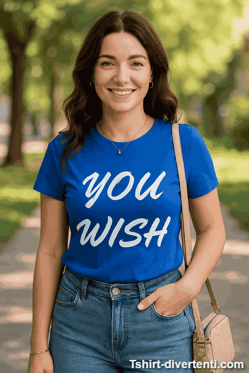 Maglietta divertente You wish versione alternativa
