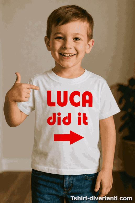Maglietta per bambini did it con nome a scelta