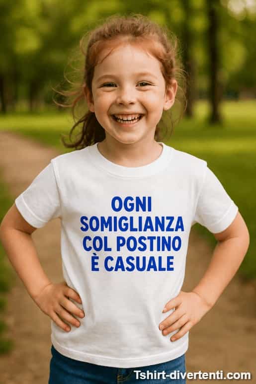 Maglietta per bambini somiglianza col postino casuale
