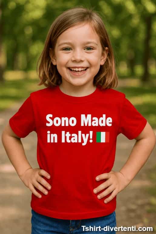 Maglietta per bambini Sono Made in Italy