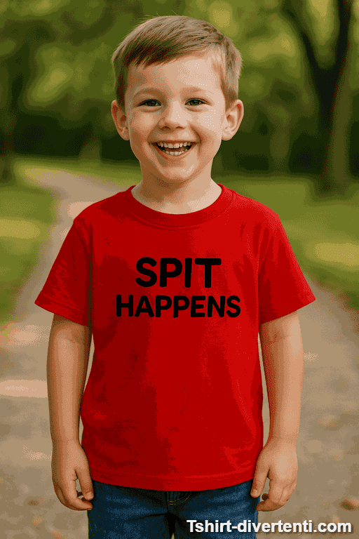 Maglietta per bambini Spit happens