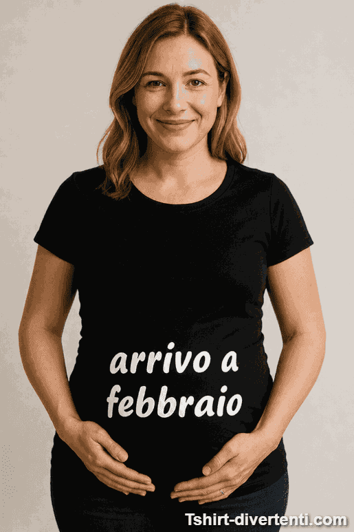 Maglietta premaman arrivo a febbraio