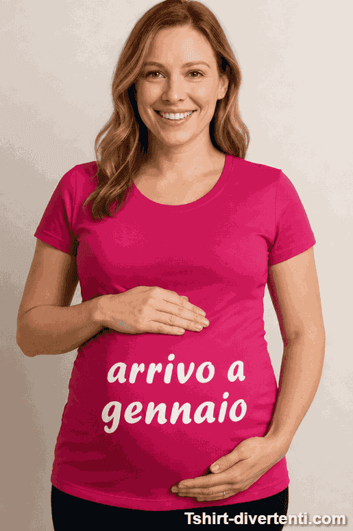 Maglietta premaman arrivo a gennaio