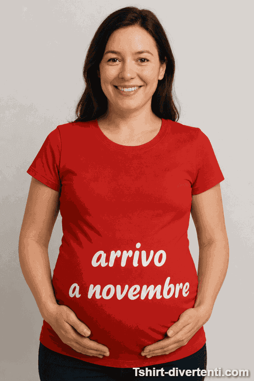 Maglietta premaman arrivo a novembre