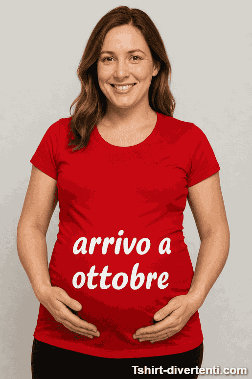 Maglietta premaman arrivo a ottobre