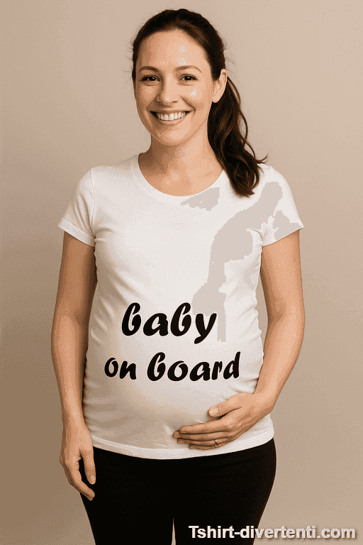 Maglietta premaman baby on board