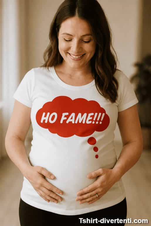 Maglietta premaman Ho fame