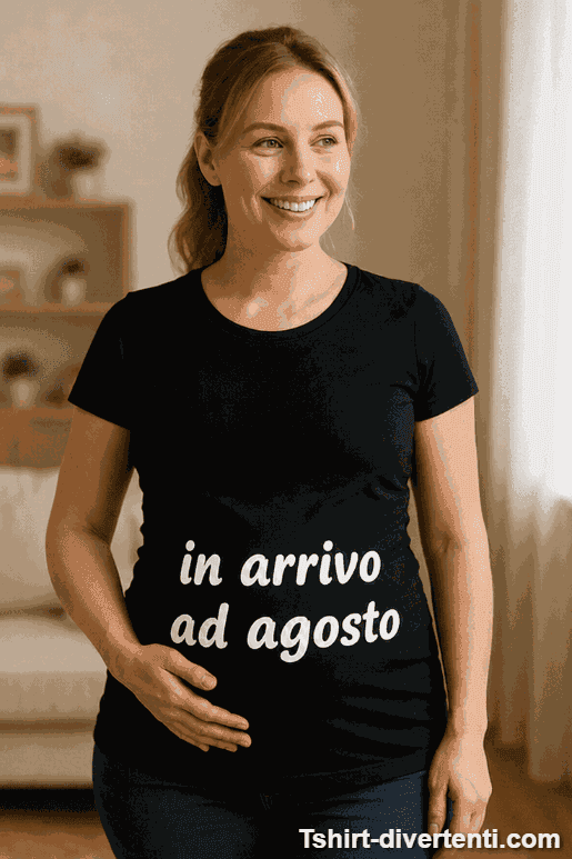 Maglietta premaman in arrivo ad agosto