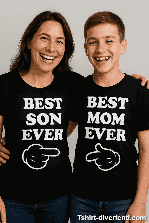 Magliette di coppia best mom son ever