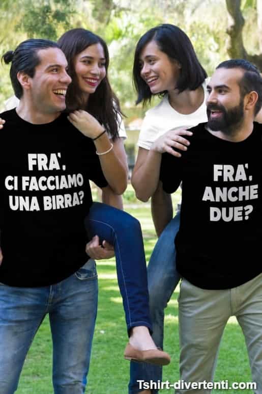 Magliette di coppia ci facciamo una birra