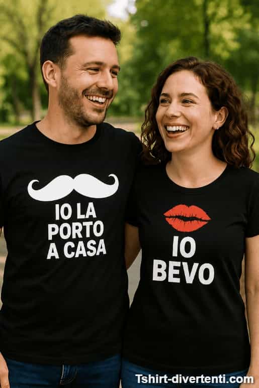 Magliette di coppia io bevo io porto