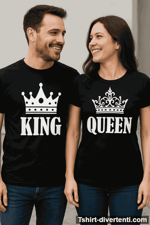 Magliette di coppia King Queen