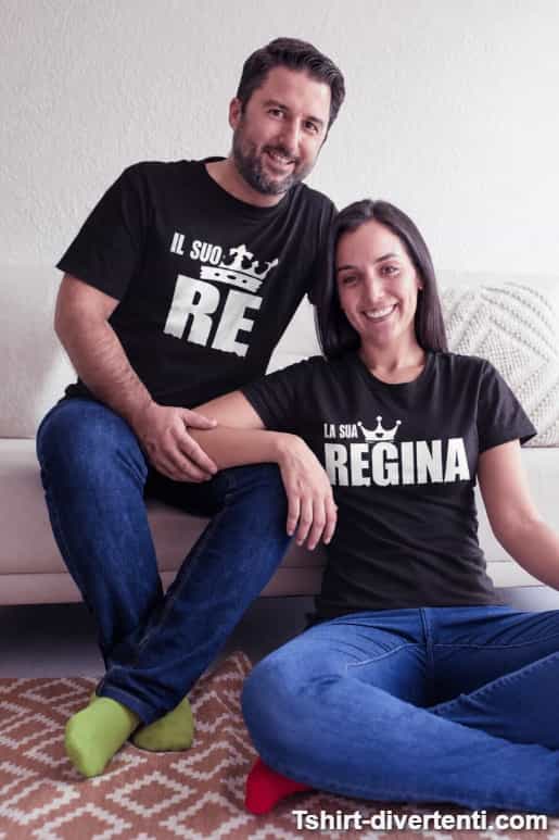 Magliette di coppia re e regina