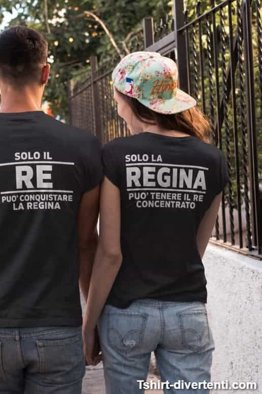Magliette di coppia Re e Regina concentrati