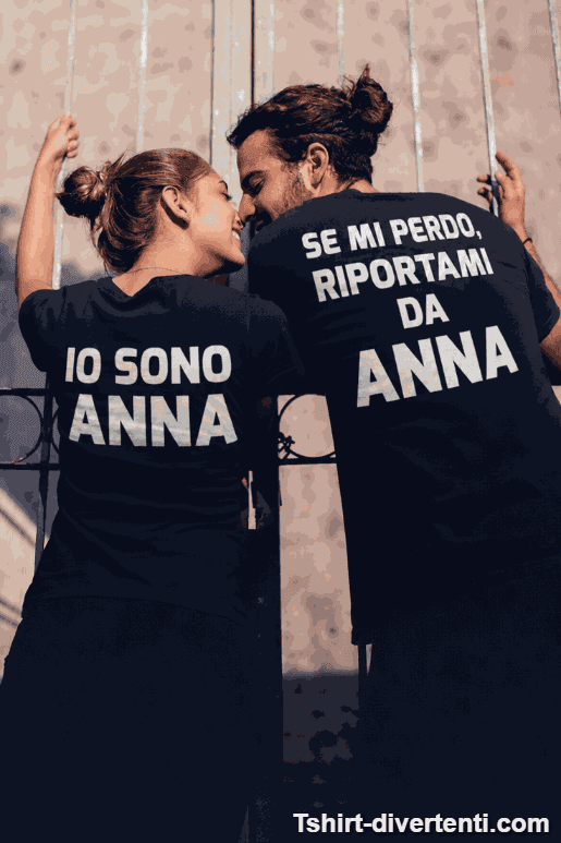 Magliette di coppia se mi perdo con nome a scelta