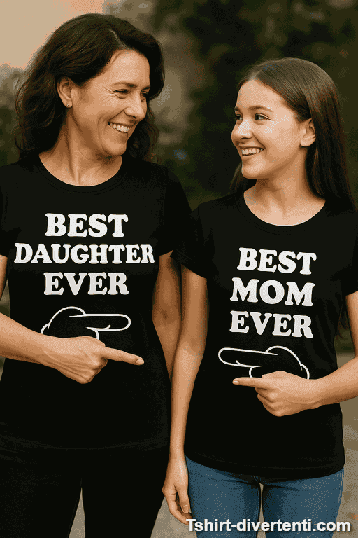 Magliette mamma e figlia Best Mom Daughter Ever